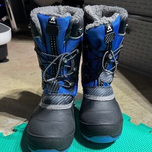 Kamik Kids' Black and Blue Snow Boots